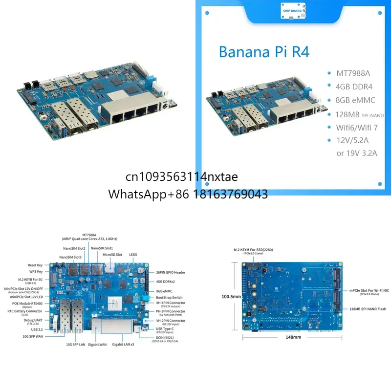 Bananapi Bpi R4 Wifi 7 - 2026 Panas! Banana Pi BPI R4