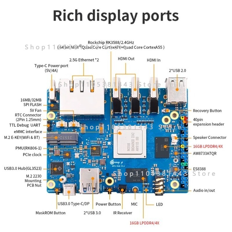 Orange Pi 5 Plus 32gb R-am Kom - Orange Pi 5 Plus 32Gb ulasan dan harga