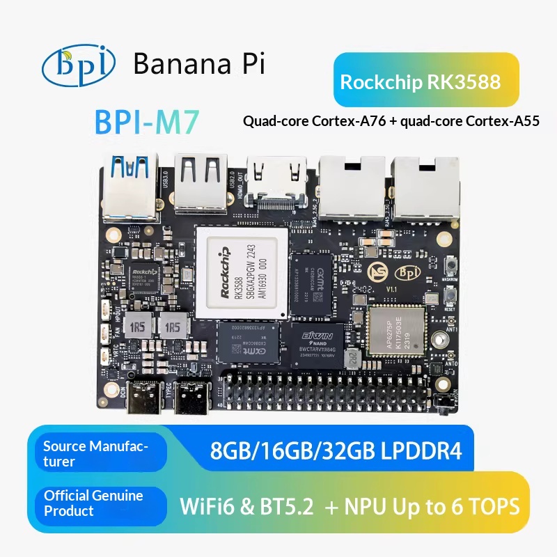 Banana Pi BPI-M7 Rockchip RK35 - Banana Pi Bpi M7 Rk3588 ulasan dan harga